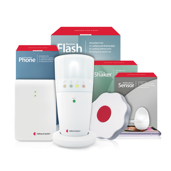 Phone System with Flash Receiver and Bed Shaker