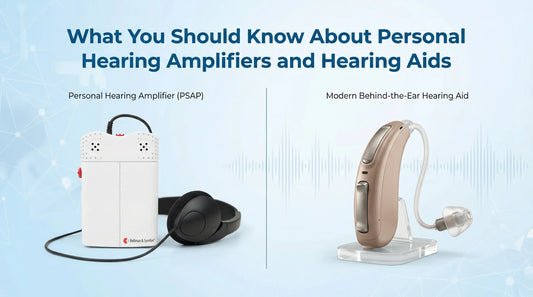  Comparison of personal hearing amplifiers and hearing aids, highlighting differences in customization and medical classification