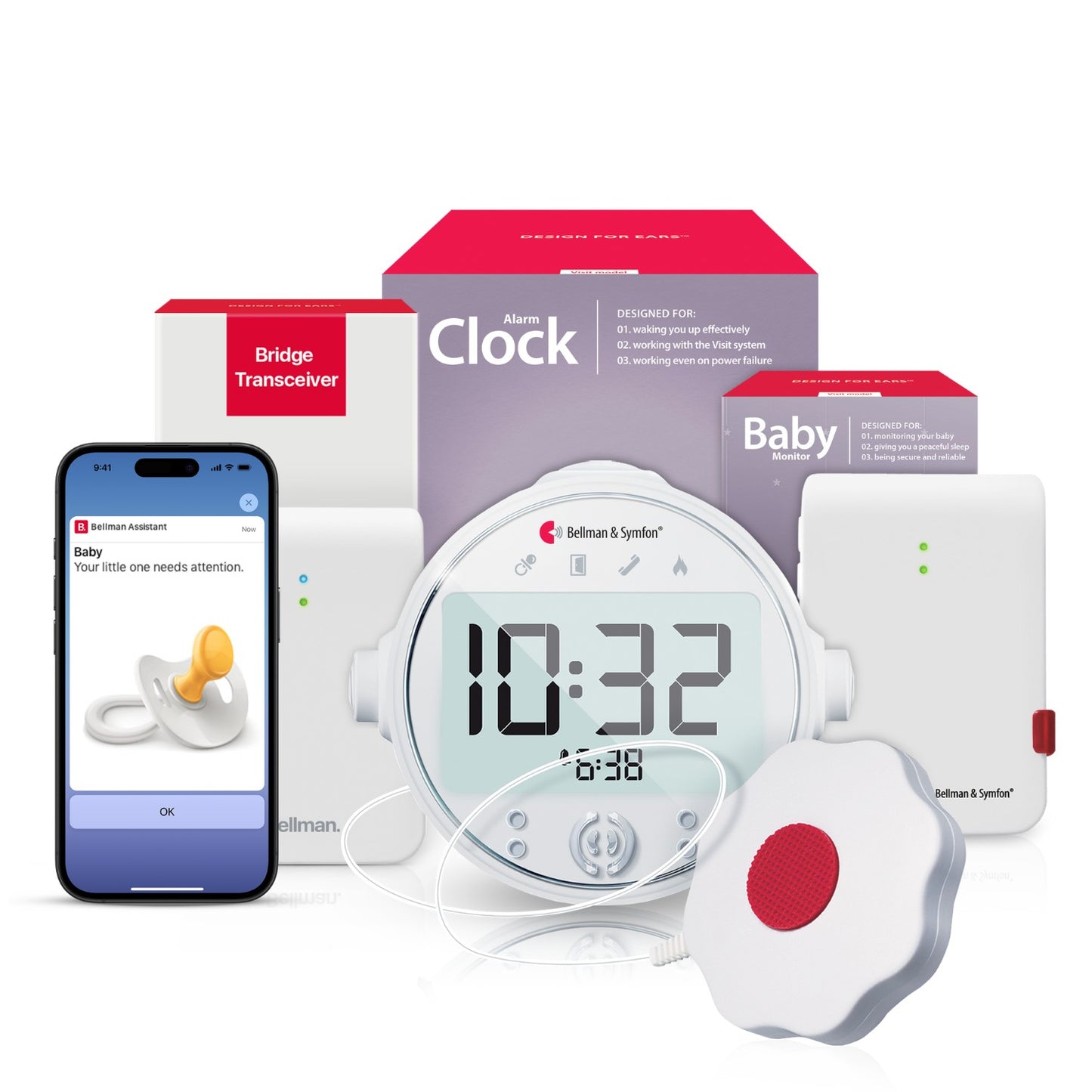Baby Monitoring System with Bluetooth Bridge and Alarm Clock