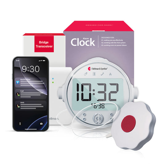 Phone System with Bridge, Alarm Clock Receiver, and Bed Shaker