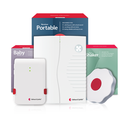 Baby Monitor System with Portable Receiver and Bed Shaker