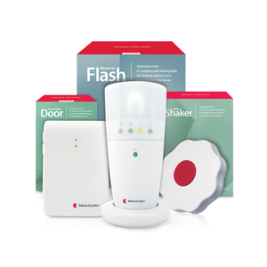 Doorbell System with Flash Receiver and Bed Shaker