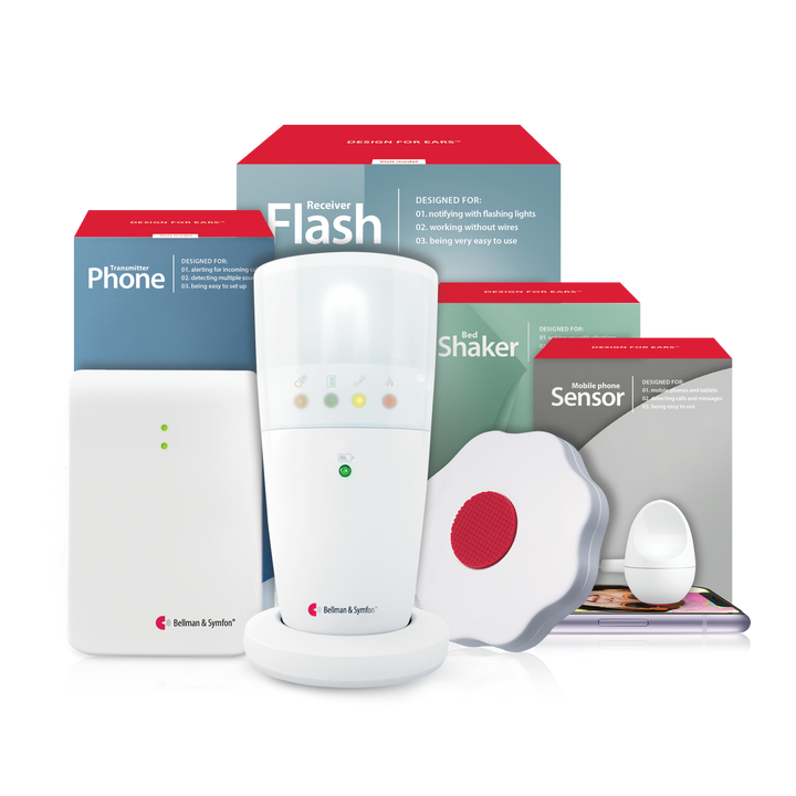 Phone System with Flash Receiver and Bed Shaker