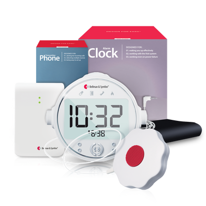 Entry Alert System with Contact Mat, Alarm Clock Receiver, and Bed Shaker
