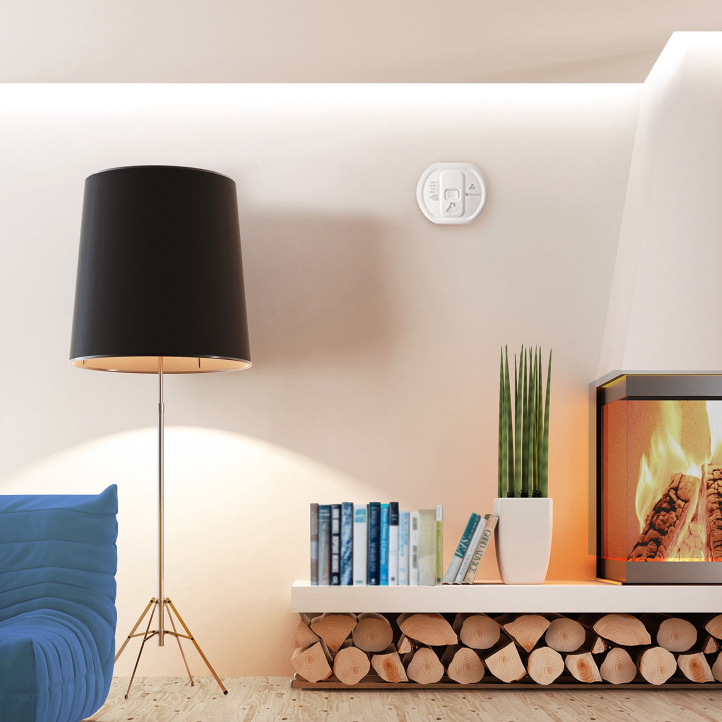 Smoke/Fire and Carbon Monoxide Alarm Notification System with Alarm Clock Receiver and Bed Shaker