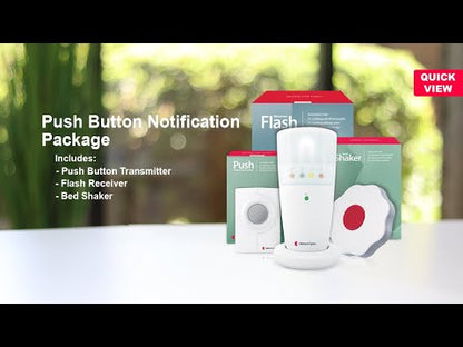 Push Button System with Flash Receiver and Bed Shaker