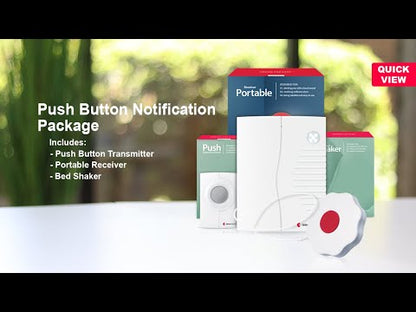 Push Button System with Portable Receiver and Bed Shaker