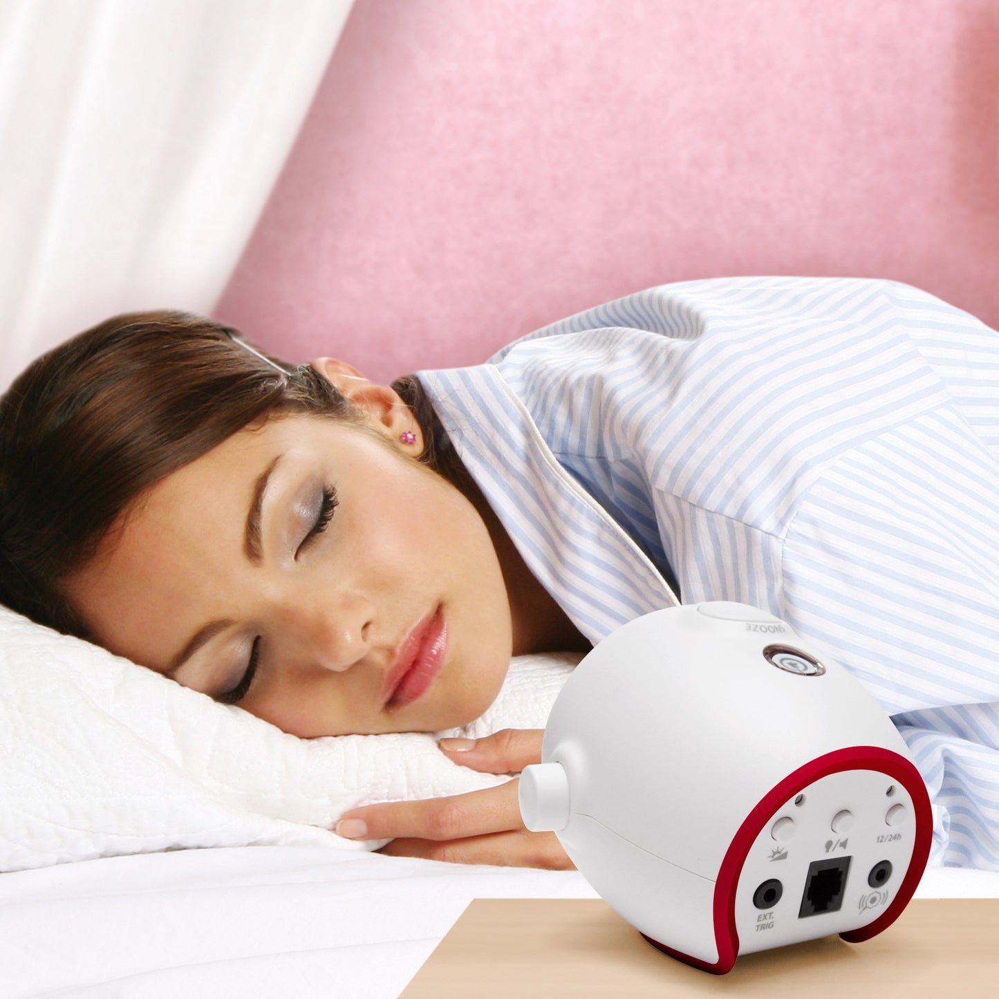 Entry Alert System with Contact Mat, Alarm Clock Receiver, and Bed Shaker